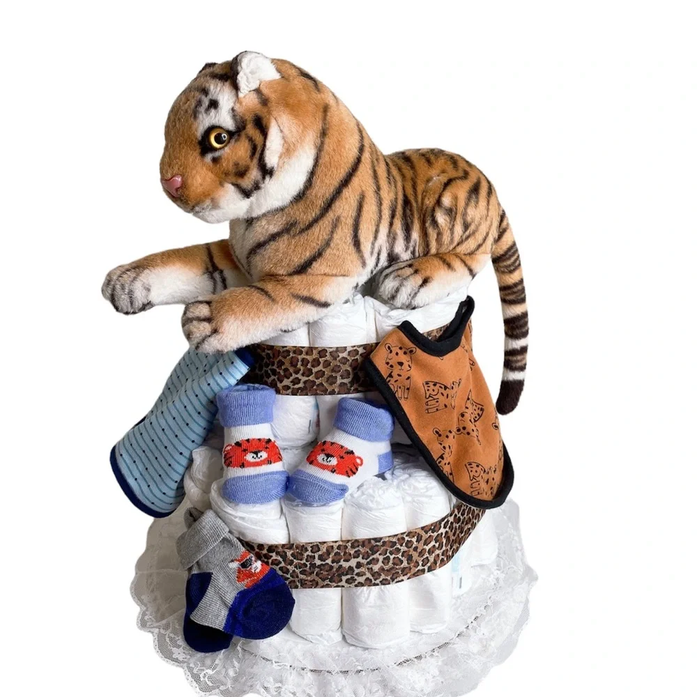 Tiger Diaper Cake